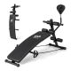 Costway - Adjustable Decline Sit-Up Bench for Home Gym with Speed Ball and Resistance Bands - Black
