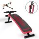 Costway - Folding Weight Bench Adjustable Sit-up Board Curved Decline Bench - Red