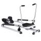 Costway - Exercise Rowing Machine Rower with Adjustable Double Hydraulic Resistance Home Gym - Black & Silver