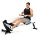 Costway - Magnetic Rowing Machine, Folding Rower with LCD Display and Adjustable Resistance, Exercise Cardio Fitness Equipm - Black/Grey