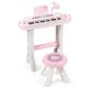 Costway - 37-Key Kids Piano Keyboard Playset Electronic Organ Light - Pink