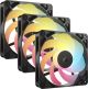 CORSAIR - RS120-R ARGB 120mm PWM Fans (3-pack) - Black
