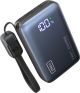 INIU - Portable Charger, Palm-Size 10,000mAh PD 45W Power Bank with Detachable USB-C Cable (IN&OUT) for iPhone, Samsung etc - Black