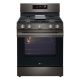 LG - 6.3 Cu. Ft. Freestanding Gas True Convection Smart Range with EasyClean, Air Fry and Premium Handle - Black Stainless Steel