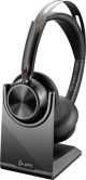 Poly - Voyager Focus 2 Wireless Hybrid Active Noise Cancelling (ANC) On-Ear Headset with Charge Stand (USB-C, USB-A) - Black
