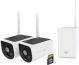 Swann - MaxRanger4K Solar Wireless Security System Base Station, 64GB, 2x MaxRanger4K V2 IP Cameras - White