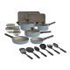 Bella - 21-Piece Ceramic Nonstick Cookware Set - Surf