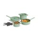 Bella - Fits-anywhere Kitchenware: 9-Piece Store More Ceramic Nonstick Cookware Set - Seaglass
