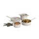 Bella - Fits-anywhere Kitchenware: 9-Piece Store More Ceramic Nonstick Cookware Set - Oatmilk