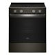 Whirlpool - 5.0 Cu. Ft. Slide-In Electric Range with Air Cooking Technology - Black-on-Stainless