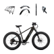 Lectric eBikes - XPeak High-Step 2.0 eBike (60mi. Range/28mph Speed) + Rear Rack, Fenders, Headlight, Suspension Seat Post - 70 - Tempest Grey