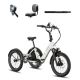 Lectric eBikes - XP Trike2 Foldable eBike (Max 50mi. Range/14mph Speed) +Support Seat, Suspension Seat Post, & Elite Headlight - Stratus White