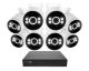 Swann - AdvancedX Wired NVR 4K Security Camera System 16 CH, 8 PoE Outdoor Cameras, 2TB, Color Night Vision, Motion Detect - White
