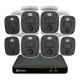 Swann - SwannForce 4K Security Camera System, 8x Bullet Analog CCTV Cameras, Microphone and Siren, DVR with 1TB Storage - White