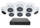 Swann - AdvancedX Wired NVR 4K Security Camera System, 8 CH, 8 PoE Dome Cameras Outdoor, 1TB, Night Vision, Motion Detect - White
