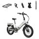 Lectric eBikes - XP4 750 Step-Thru Foldable Long-Range eBike (Max 85mi./28mph) + LevelUp Rack/Phone Mount/Seat Post/Elite Headlight/Lock - Stratus White