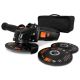 WEN 7.5 Amp Corded 4-1/2 in. Angle Grinder with Reversible Handle, 3 Grinding Discs and Carrying Case 94475