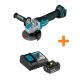 Makita 18V LXT Brushless Cordless 4-1/2 in./5 in. Paddle Switch X-LOCK Angle Grinder with 18V 4.0Ah LXT Starter Pack XAG26Z-BL1840BD