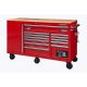 Husky 60 in. W x 22 in. D Standard Duty 12-Drawer Mobile Workbench Cabinet with Solid Wood Top in Gloss Red