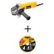 DEWALT 7 Amp 4.5 in. Small Angle Grinder with 1-Touch Guard and 4.5 in. x 0.045 in. x 7/8 in. Metal Cutting Wheel (5 Pack) DWE4011W8062B5
