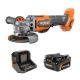RIDGID 18V Brushless Cordless 4-1/2 in. Angle Grinder Kit with 4.0 Ah Battery and Charger R86047K