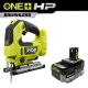 RYOBI ONE+ HP 18V Brushless Cordless Jig Saw with 4.0 Ah Lithium-Ion HIGH PERFORMANCE Battery PBLJS01B-PBP004