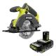 RYOBI ONE+ 18V Cordless 5 1/2 in. Circular Saw with 2.0 Ah Lithium-Ion HIGH PERFORMANCE Battery PCL500B-PBP003