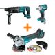 Makita 18V LXT Lithium-Ion 7/8 in. Rotary Hammer and 18V LXT Brushless Impact Wrench with bonus 18V LXT Brushless Angle Grinder XRH04Z-XWT15XAG