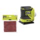 RYOBI ONE+ 18V Cordless 1/4 Sheet Sander with 9-Piece 1/4 Sheet Sand Paper Assortment PCL401B-A19901