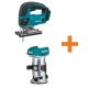 Makita 18V LXT Lithium-Ion Cordless Jigsaw (Tool-Only) with 18V LXT Lithium-Ion Brushless Variable Speed Compact Router XVJ03Z-XTR01Z