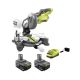 RYOBI ONE+ 18V Cordless 7-1/4 in. Compound Miter Saw with Lithium-Ion 4.0 Ah Battery (2-Pack) and Charger P553-PSK006