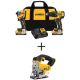 DEWALT 20V MAX Lithium-Ion Brushless Cordless Combo Kit (2-Tool) and Cordless Jig Saw with (2) 1.7Ahr Batteries, Charger & Bag