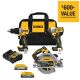  DEWALT 20V MAX Lithium-Ion Cordless 3-Tool Combo Kit with 5.0Ah Battery 1.7AH Battery and Charger