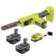 RYOBI ONE+ 18V Lithium-Ion 4.0 Ah Compact Battery (2-Pack) and Charger Kit with 1/2 in. x 18 in. Belt Sander PSK006-PSD101B