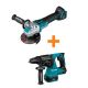 Makita 18V LXT Lithium-Ion Brushless 4-1/2 in./5 in. X-LOCK Angle Grinder with 18V LXT 1 in. Brushless Rotary Hammer Drill XAG25Z-XRH01Z
