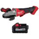 Milwaukee M18 FUEL 18V Lithium-Ion Brushless Cordless 5 in. Flathead Braking Grinder with Paddle Switch No-Lock w/6.0 ah Battery 2886-20-48-11-1865