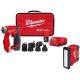 Milwaukee M12 FUEL 12-Volt Lithium-Ion Brushless Cordless 4-in-1 Installation 3/8 in. Drill Driver Kit w/M12 Rover Service Light 2505-22-2367-20