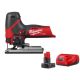 Milwaukee M12 12-Volt Fuel Lithium-Ion Cordless Jig Saw with M12 4.0Ah Starter Kit 2545-20-48-59-2440