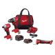 Milwaukee M18 18V Lith-Ion Brushless Cordless Compact Hammer Drill/Impact Combo Kit (2-Tool) w/(2) Batteries & M18 Multi-Tool 3693-22CX-2626-20