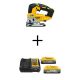DEWALT 20-Volt MAX XR Lithium-Ion Cordless Brushless Jigsaw with Powerstack 5.0 Ah and 1.7 Ah Batteries and Charger DCS334BWP315-2C