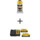 DEWALT 20V MAX XR Lithium-Ion Cordless Brushless Fixed Base Compact Router with Power stack 5Ah and 1.7Ah Batteries and Charger DCW600BWP315-2C