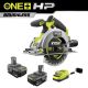 RYOBI ONE+ 18V Lithium-Ion 4.0 Ah Compact Battery (2-Pack) and Charger Kit with ONE+ HP Brushless Circular Saw PSK006-PSBCS01B