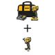 DEWALT ATOMIC 20V MAX Lithium-Ion Brushless Cordless Compact 1/4 in. Impact Driver Kit and 1/4 in. Impact Driver w/2Ah Battery DCF809D1WCF809B