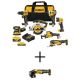  DEWALT 20V MAX Lithium-Ion Cordless 7-Tool Combo Kit and 4.5 in. Small Angle Grinder with 2Ah Battery, 5Ah Battery and Charger