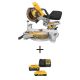 DEWALT 20V MAX Lithium-Ion Cordless 7-1/4 in. Sliding Miter Saw with 6.0 Ah Battery, 4.0 Ah Battery, Charger and Bag DCS361BWCB2460C