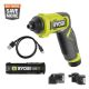 RYOBI USB Lithium Multi-Head Screwdriver Kit with 2 Ah Battery and Charging Cable FVD51K