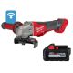 Milwaukee M18 FUEL 18V Lithium-Ion Brushless Cordless 4-1/2 in./5 in. Braking Grinder With Paddle Switch w/6.0Ah Battery 2882-20-48-11-1865