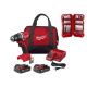 Milwaukee M18 18V Lithium-Ion Brushless Cordless 1/2 in. Compact Drill/Driver Kit with SHOCKWAVE Screw Driver Bit Set (45-Piece) 3601-22CT-48-32-4023