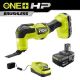 RYOBI ONE+ HP 18V Brushless Cordless Oscillating Multi-Tool Kit with 2.0 Ah Battery, Charger, and 4.0 Ah Battery PBLMT51K1-PBP005