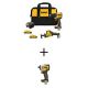 DEWALT 20V MAX Lithium-Ion Cordless 2-Tool Combo Kit and Compact 1/4 in. Impact Driver with (2) Batteries, Charger and Bag DCK208D2WCF809B